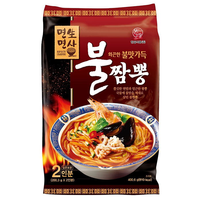 본고장 면생면사 불짬뽕(2인) 400.6g
