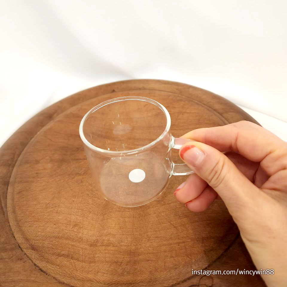 Glass Teacup with Handle