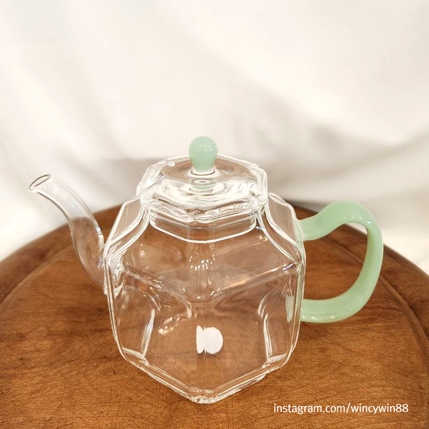 Octagonal Glass Teapot 220cc