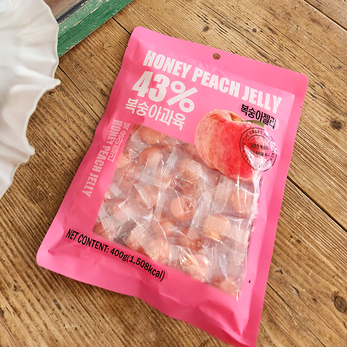 [43% 과육] 허니피치 젤리 400g x 17봉